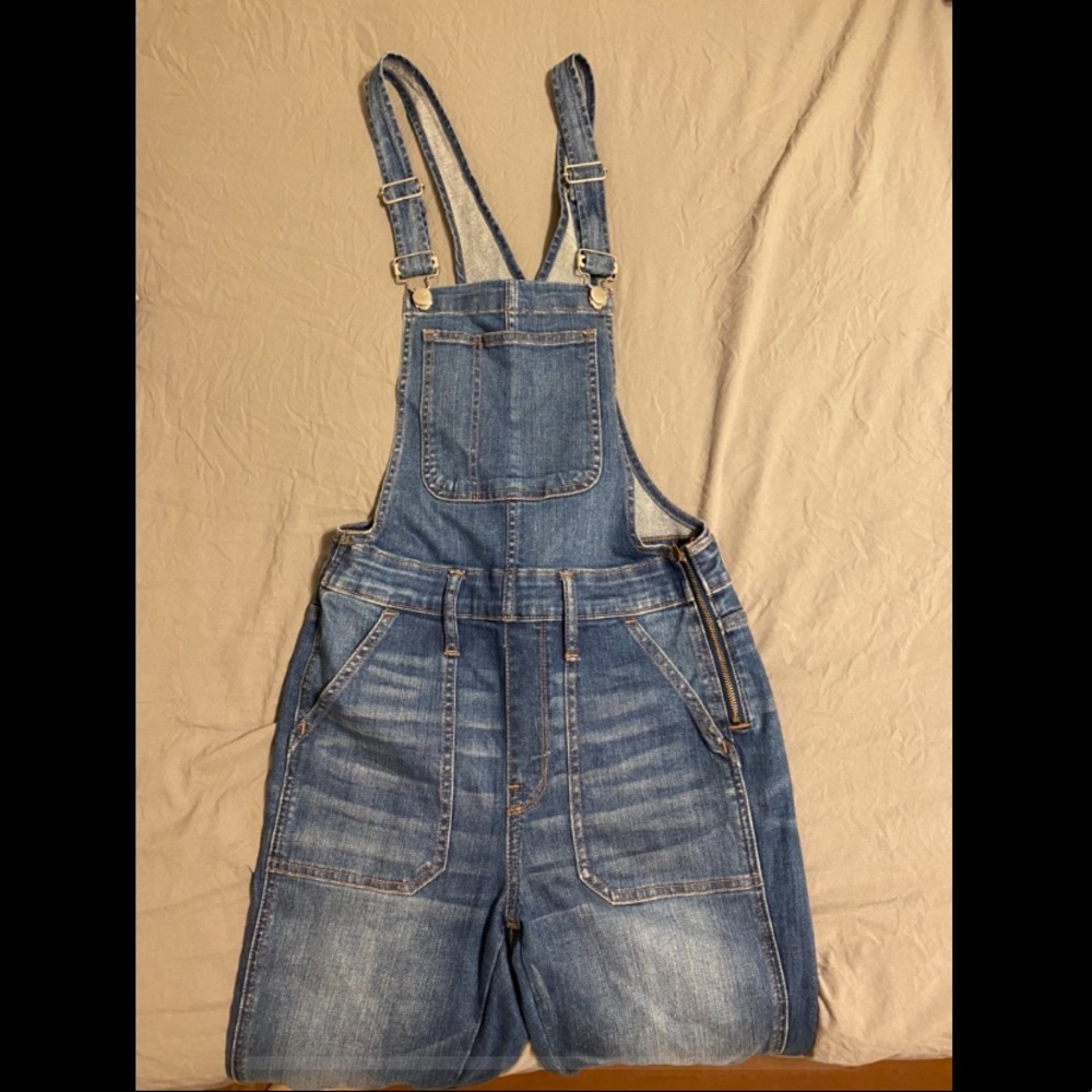 Madewell long denim overalls